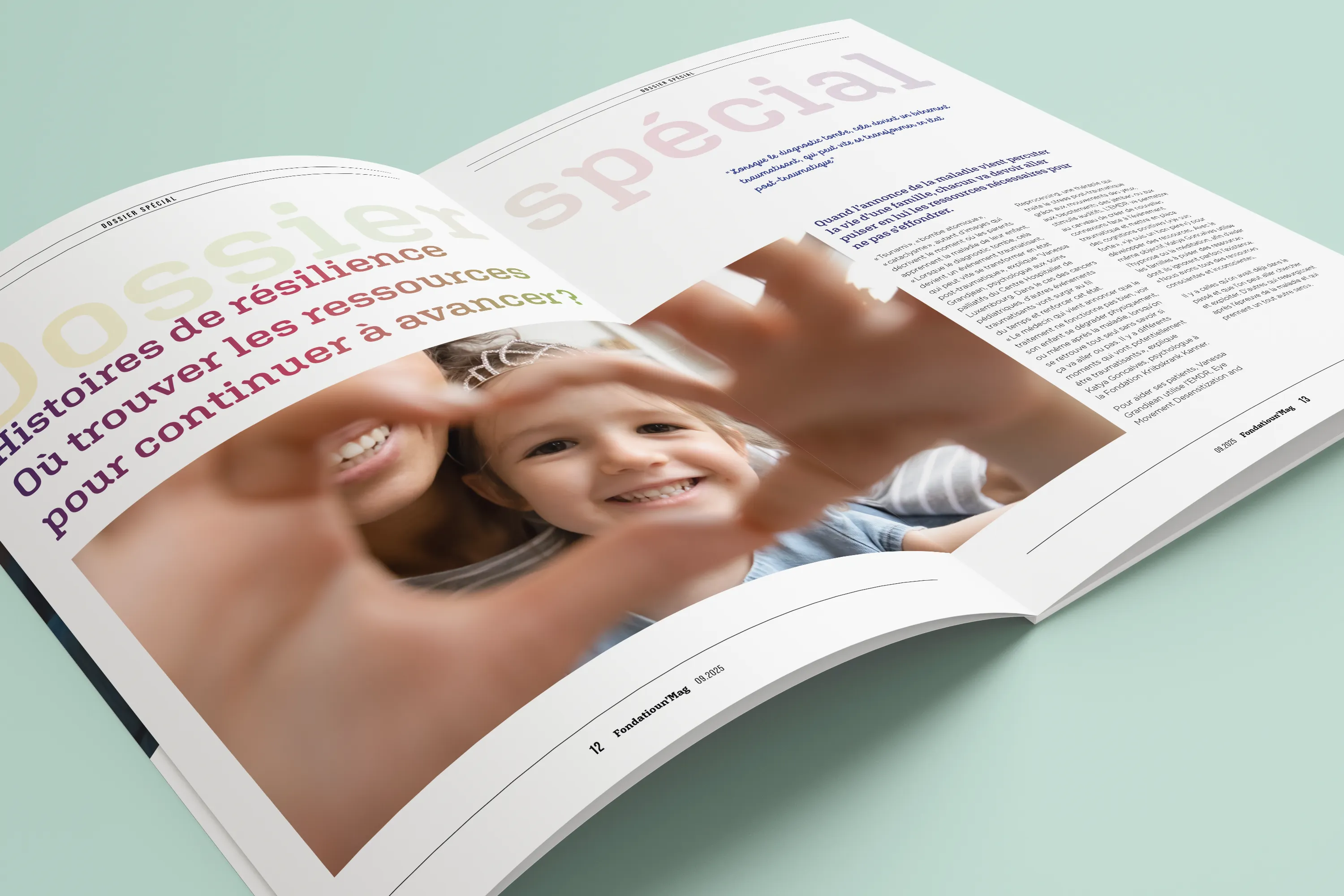Image pages de magazine Fondatioun Kriibskrank Kanner